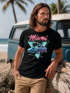 Herren T-Shirt Bedruckt Miami Beach Surfing Motiv USA Retro Automobil 80er Fashion Streetstyle Neverless®preview