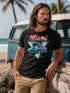 Herren T-Shirt Bedruckt Miami Beach Surfing Motiv USA Retro Automobil 80er Fashion Streetstyle Neverless®preview