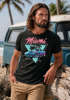 Herren T-Shirt Bedruckt Miami Beach Surfing Motiv USA Retro Automobil 80er Fashion Streetstyle Neverless®preview