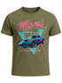 Herren T-Shirt Bedruckt Miami Beach Surfing Motiv USA Retro Automobil 80er Fashion Streetstyle Neverless®preview