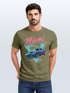 Herren T-Shirt Bedruckt Miami Beach Surfing Motiv USA Retro Automobil 80er Fashion Streetstyle Neverless®preview