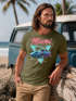 Herren T-Shirt Bedruckt Miami Beach Surfing Motiv USA Retro Automobil 80er Fashion Streetstyle Neverless®preview