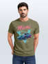 Herren T-Shirt Bedruckt Miami Beach Surfing Motiv USA Retro Automobil 80er Fashion Streetstyle Neverless®preview
