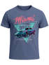 Herren T-Shirt Bedruckt Miami Beach Surfing Motiv USA Retro Automobil 80er Fashion Streetstyle Neverless®preview