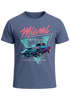 Herren T-Shirt Bedruckt Miami Beach Surfing Motiv USA Retro Automobil 80er Fashion Streetstyle Neverless®preview