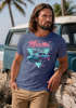 Herren T-Shirt Bedruckt Miami Beach Surfing Motiv USA Retro Automobil 80er Fashion Streetstyle Neverless®preview