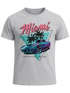 Herren T-Shirt Bedruckt Miami Beach Surfing Motiv USA Retro Automobil 80er Fashion Streetstyle Neverless®preview