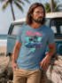 Herren T-Shirt Bedruckt Miami Beach Surfing Motiv USA Retro Automobil 80er Fashion Streetstyle Neverless®preview