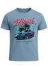 Herren T-Shirt Bedruckt Miami Beach Surfing Motiv USA Retro Automobil 80er Fashion Streetstyle Neverless®preview
