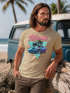 Herren T-Shirt Bedruckt Miami Beach Surfing Motiv USA Retro Automobil 80er Fashion Streetstyle Neverless®preview