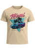 Herren T-Shirt Bedruckt Miami Beach Surfing Motiv USA Retro Automobil 80er Fashion Streetstyle Neverless®preview