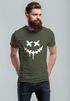 Herren T-Shirt Bedruckt Techwear Fashion Streetstyle Smiling Face Smile Trend Print Aufdruck Neverless®preview
