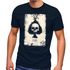 Herren T-Shirt Bedruckt Totenkopf Skull Spielkarte Pik Ass Kartenspiel Printshirt Fashion Streetstyle Neverless®preview