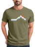 Herren T-Shirt Berg Wandern Natur Outdoor Printshirt mit Aufdruck Fashion Streetstyle Neverless®preview