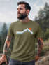 Herren T-Shirt Berg Wandern Natur Outdoor Printshirt mit Aufdruck Fashion Streetstyle Neverless®preview