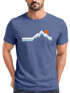 Herren T-Shirt Berg Wandern Natur Outdoor Printshirt mit Aufdruck Fashion Streetstyle Neverless®preview