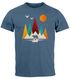 Herren T-Shirt Berge Bär Natur Polygon Outdoor Printshirt Aufdruck Wandern Männer Fashion Streetstyle Neverless®preview