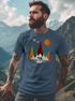 Herren T-Shirt Berge Bär Natur Polygon Outdoor Printshirt Aufdruck Wandern Männer Fashion Streetstyle Neverless®preview