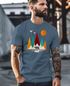 Herren T-Shirt Berge Bär Natur Polygon Outdoor Printshirt Aufdruck Wandern Männer Fashion Streetstyle Neverless®preview