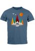 Herren T-Shirt Berge Bär Natur Polygon Outdoor Printshirt Aufdruck Wandern Männer Fashion Streetstyle Neverless®preview