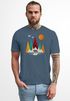 Herren T-Shirt Berge Bär Natur Polygon Outdoor Printshirt Aufdruck Wandern Männer Fashion Streetstyle Neverless®preview