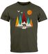 Herren T-Shirt Berge Bär Natur Polygon Outdoor Printshirt Aufdruck Wandern Männer Fashion Streetstyle Neverless®preview