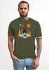 Herren T-Shirt Berge Bär Natur Polygon Outdoor Printshirt Aufdruck Wandern Männer Fashion Streetstyle Neverless®preview