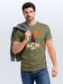 Herren T-Shirt Berge Bär Natur Polygon Outdoor Printshirt Aufdruck Wandern Männer Fashion Streetstyle Neverless®preview