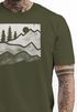 Herren T-Shirt Berge Natur Outdoor Printshirt Aufdruck Wandern Männer Fashion Streetstyle Neverless®preview