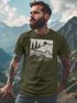 Herren T-Shirt Berge Natur Outdoor Printshirt Aufdruck Wandern Männer Fashion Streetstyle Neverless®preview