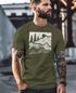 Herren T-Shirt Berge Natur Outdoor Printshirt Aufdruck Wandern Männer Fashion Streetstyle Neverless®preview