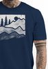 Herren T-Shirt Berge Natur Outdoor Printshirt Aufdruck Wandern Männer Fashion Streetstyle Neverless®preview