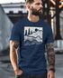 Herren T-Shirt Berge Natur Outdoor Printshirt Aufdruck Wandern Männer Fashion Streetstyle Neverless®preview