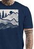 Herren T-Shirt Berge Natur Outdoor Printshirt Aufdruck Wandern Männer Fashion Streetstyle Neverless®preview