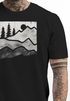 Herren T-Shirt Berge Natur Outdoor Printshirt Aufdruck Wandern Männer Fashion Streetstyle Neverless®preview