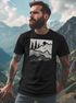 Herren T-Shirt Berge Natur Outdoor Printshirt Aufdruck Wandern Männer Fashion Streetstyle Neverless®preview