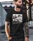 Herren T-Shirt Berge Natur Outdoor Printshirt Aufdruck Wandern Männer Fashion Streetstyle Neverless®preview