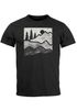 Herren T-Shirt Berge Natur Outdoor Printshirt Aufdruck Wandern Männer Fashion Streetstyle Neverless®preview