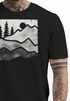 Herren T-Shirt Berge Natur Outdoor Printshirt Aufdruck Wandern Männer Fashion Streetstyle Neverless®preview