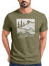 Herren T-Shirt Berge Natur Outdoor Printshirt Aufdruck Wandern Männer Fashion Streetstyle Neverless®preview