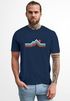 Herren T-Shirt Berge Wandern Bergmotiv Aufdruck Printshirt Gebirge Outdoor Fashion Streetstyle Neverless®preview
