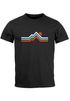 Herren T-Shirt Berge Wandern Bergmotiv Aufdruck Printshirt Gebirge Outdoor Fashion Streetstyle Neverless®preview