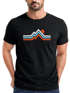 Herren T-Shirt Berge Wandern Bergmotiv Aufdruck Printshirt Gebirge Outdoor Fashion Streetstyle Neverless®preview