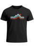 Herren T-Shirt Berge Wandern Bergmotiv Aufdruck Printshirt Gebirge Outdoor Fashion Streetstyle Neverless®preview