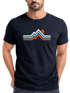 Herren T-Shirt Berge Wandern Bergmotiv Aufdruck Printshirt Gebirge Outdoor Fashion Streetstyle Neverless®preview