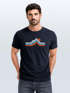 Herren T-Shirt Berge Wandern Bergmotiv Aufdruck Printshirt Gebirge Outdoor Fashion Streetstyle Neverless®preview