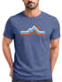 Herren T-Shirt Berge Wandern Bergmotiv Aufdruck Printshirt Gebirge Outdoor Fashion Streetstyle Neverless®preview