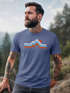 Herren T-Shirt Berge Wandern Bergmotiv Aufdruck Printshirt Gebirge Outdoor Fashion Streetstyle Neverless®preview