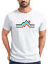 Herren T-Shirt Berge Wandern Bergmotiv Aufdruck Printshirt Gebirge Outdoor Fashion Streetstyle Neverless®preview
