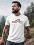 Herren T-Shirt Berge Wandern Bergmotiv Aufdruck Printshirt Gebirge Outdoor Fashion Streetstyle Neverless®preview